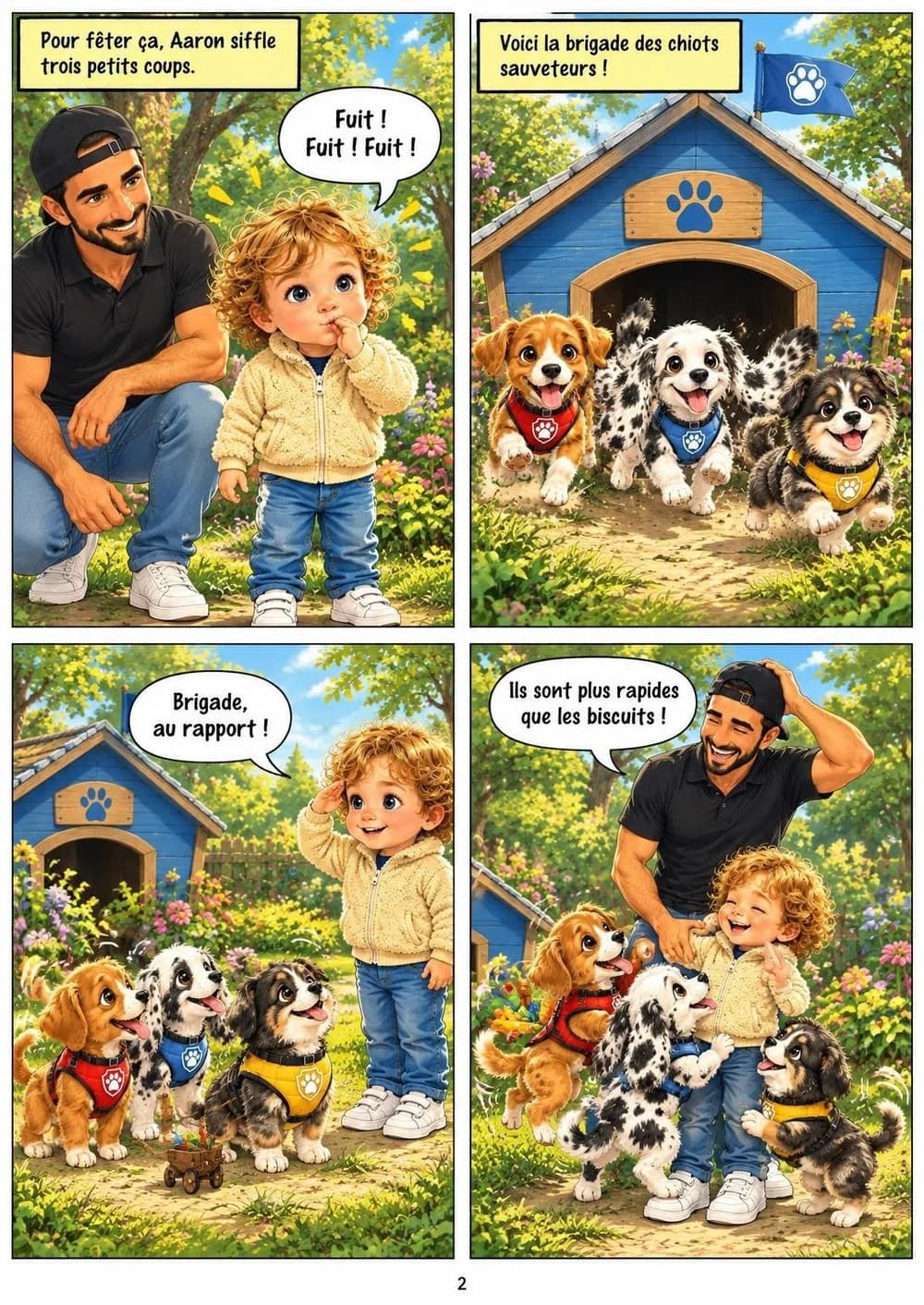 Aaron et la brigade des chiots sauveteurs, planche 2