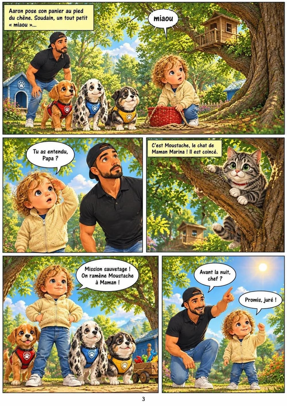 Aaron et la brigade des chiots sauveteurs, planche 3