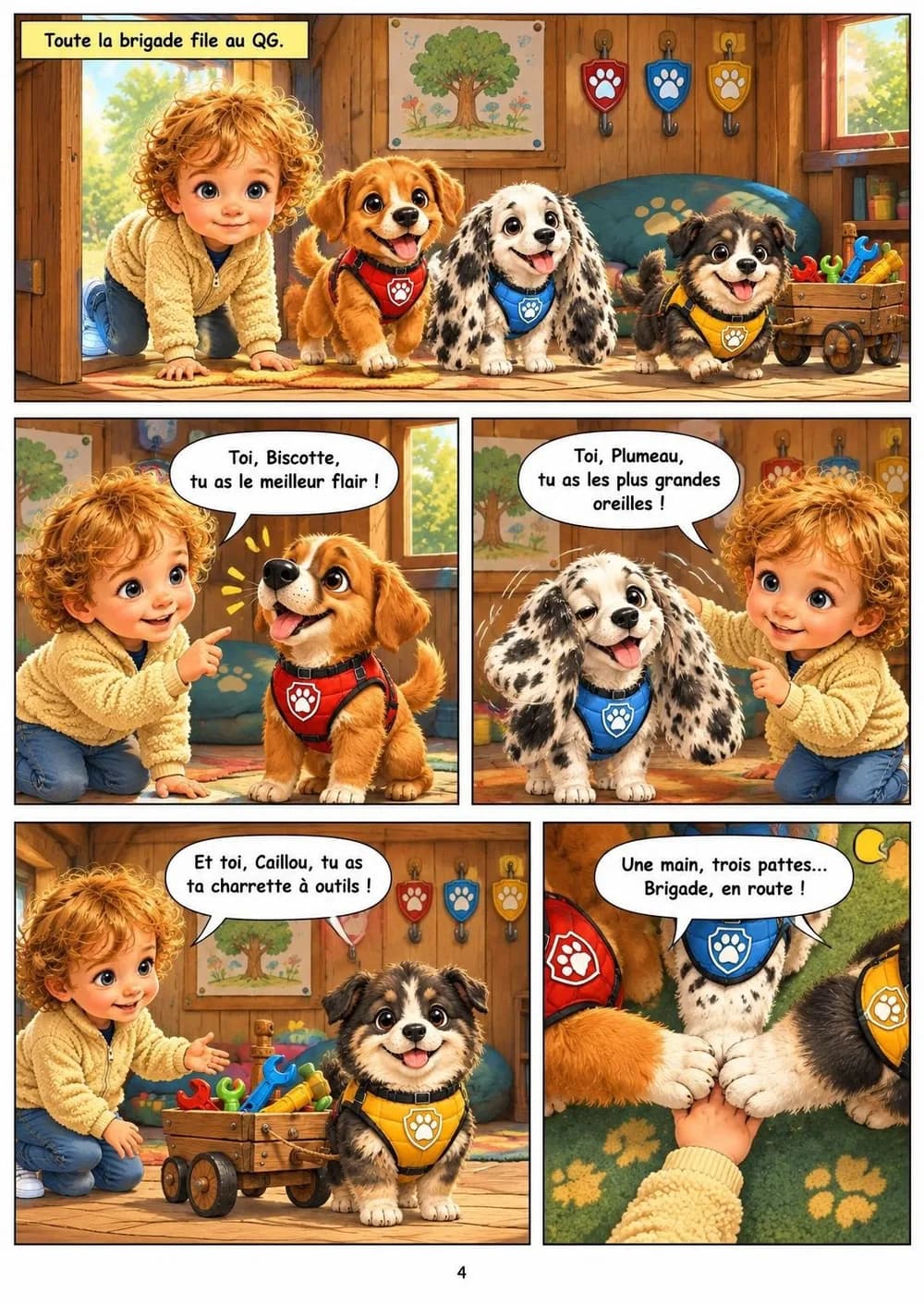 Aaron et la brigade des chiots sauveteurs, planche 4